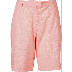 Lady Hagen Coral Tropical Print 10" Shorts Size 2 NWT